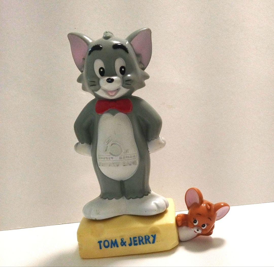トムとジェリー　ソフビ　貯金箱　十六銀行