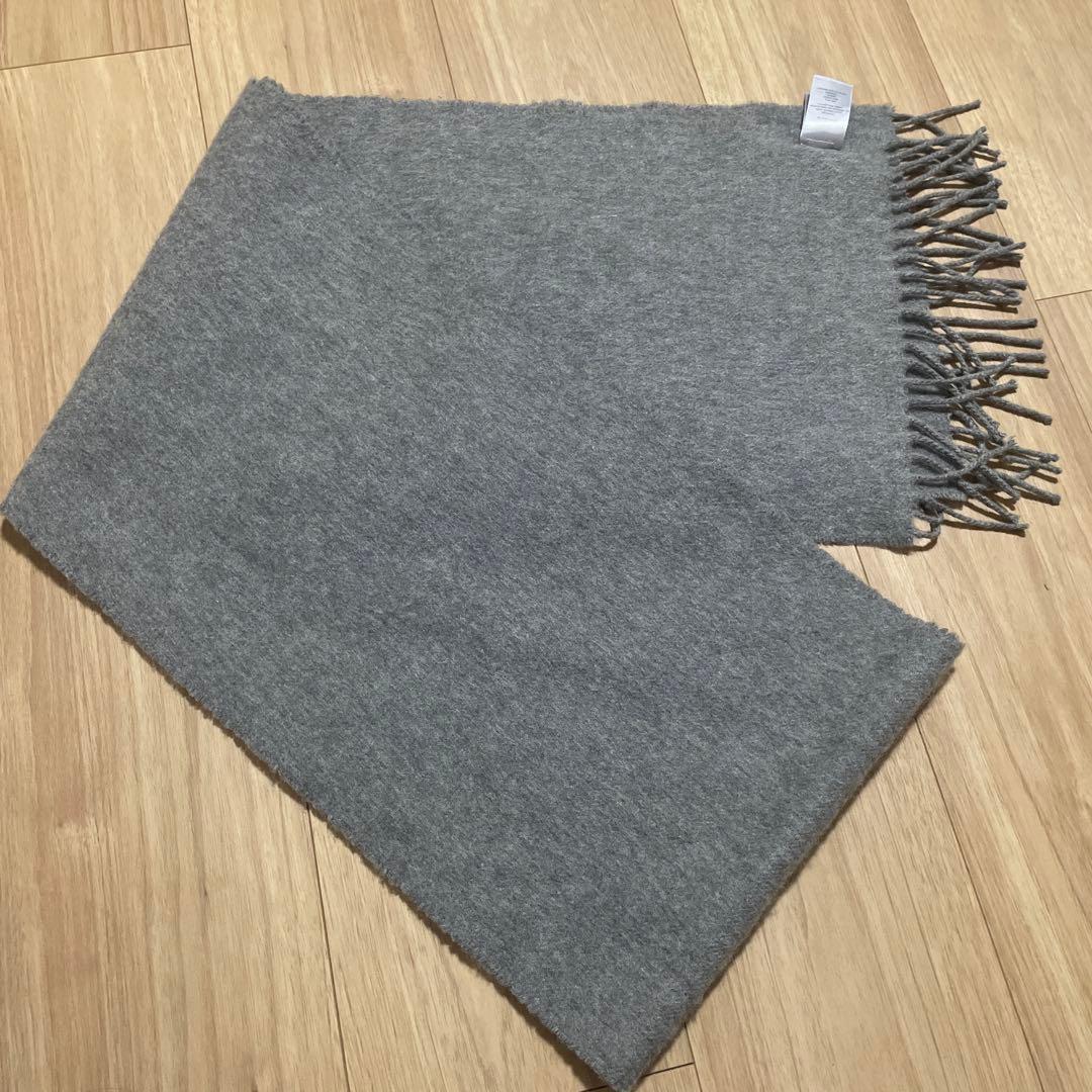 Johnstons of Elgin グレー カシミヤ 100%マフラー