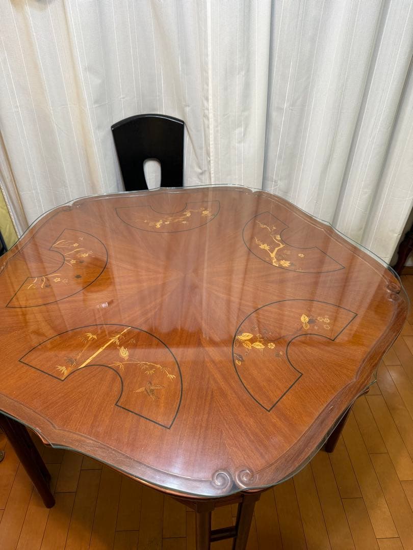 【最終お値下げ】アンティーク調 五角形ダイニングテーブル 木製 直接引き取り可