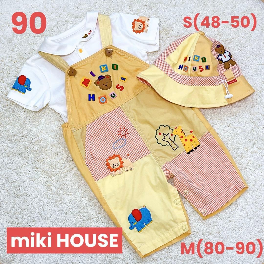 mikiHOUSE ミキハウス 半袖Tシャツ オーバーオール 帽子