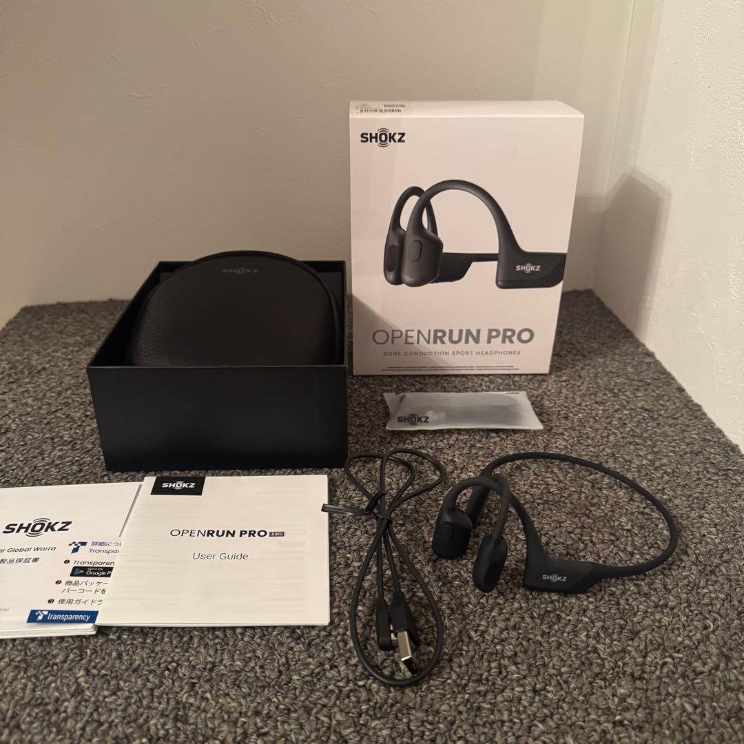 【美品】SHOKZ OPENRUN PRO ブラック S810 骨伝導