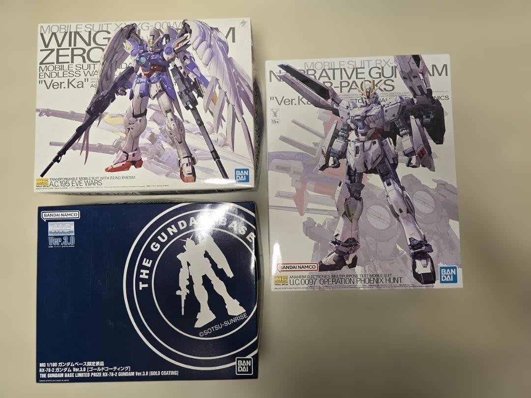 ガンプラ MG 3点セット ナラティブ ウイングゼロ RX-78 3.0