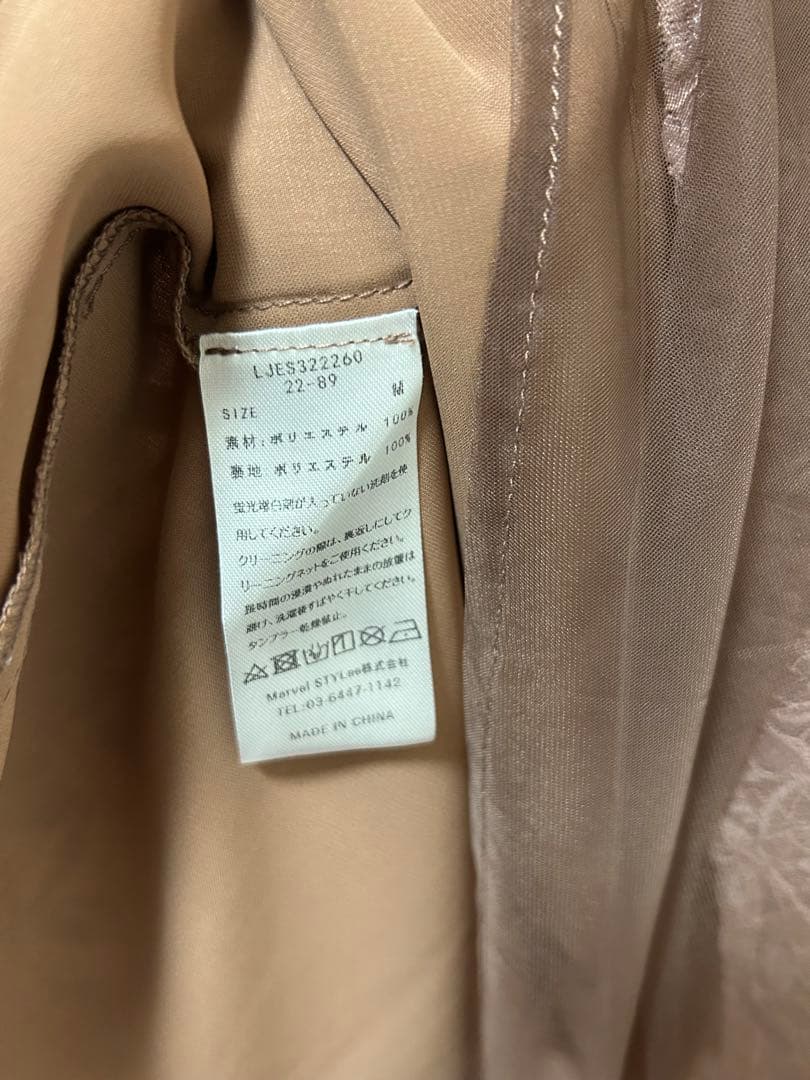 【LEJA】花柄総レースパフスリーブウエストリボン ドレス パーティ ワンピース