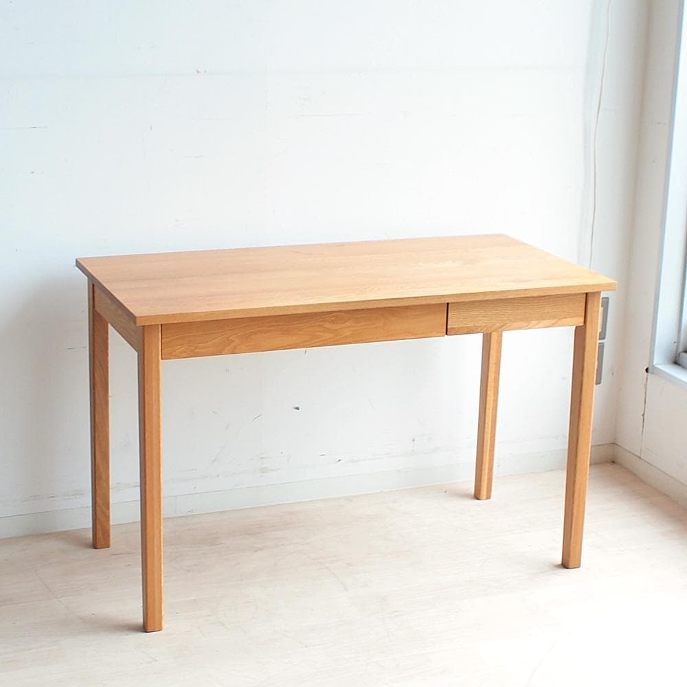 無印良品/MUJI オーク材 110cm デスク 引出付き ZR24069