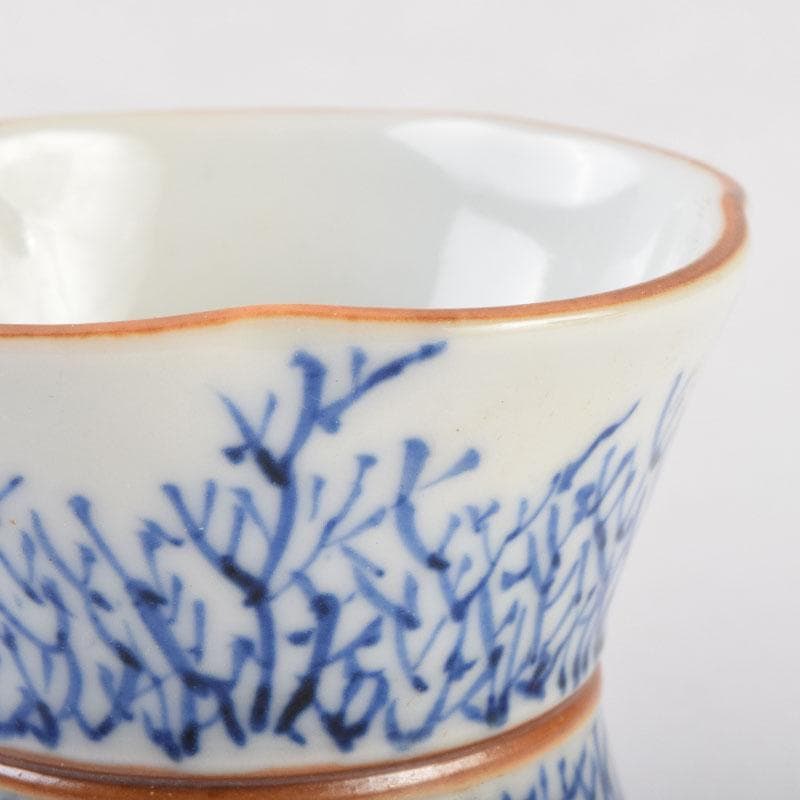 茶道具　京焼　平安昭阿弥造　染付　束柴蓋置　共箱　C　8676