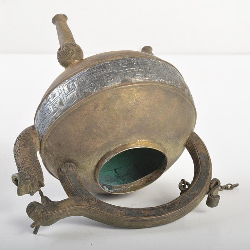 中国　古銅青銅　饕餮文　水注　水滴　M　R7365