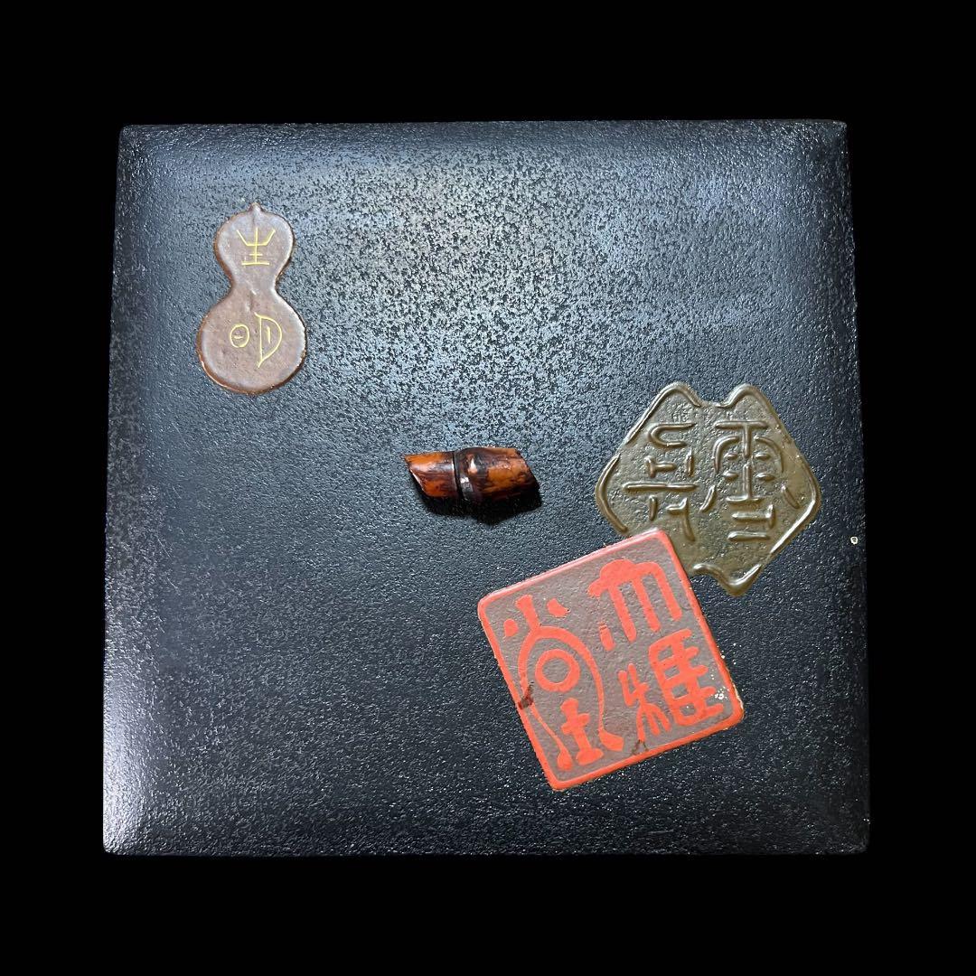 《和風アンティーク&レア》香川漆器 讃岐特産 天然木素材装飾美角菓子器