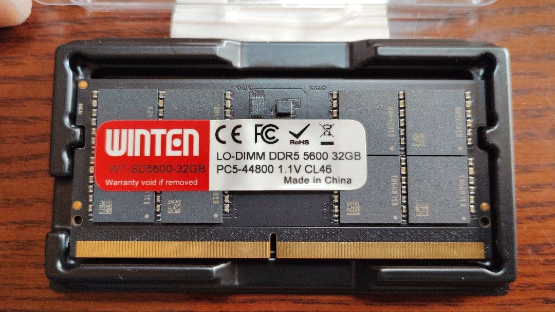 メモリー WINTEN SO-DIMM DDR5 5600 32GB
