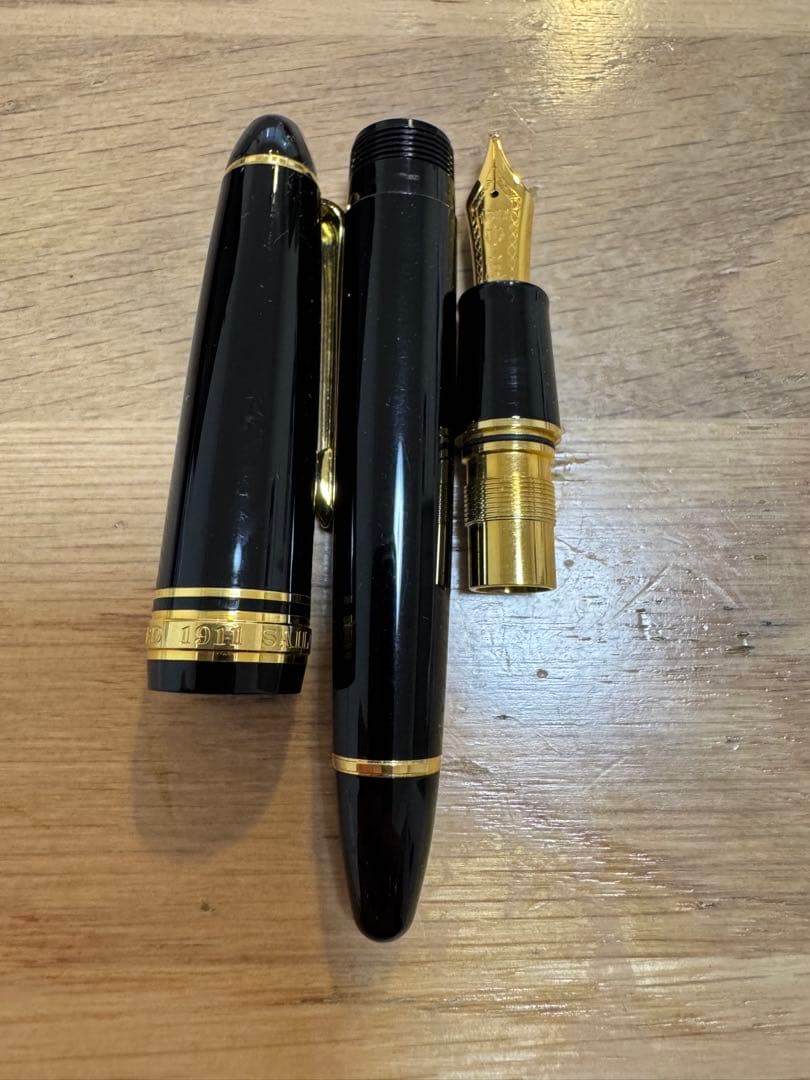 美品 SAILOR セーラー 万年筆 21K 875 nm ゴールド 21金