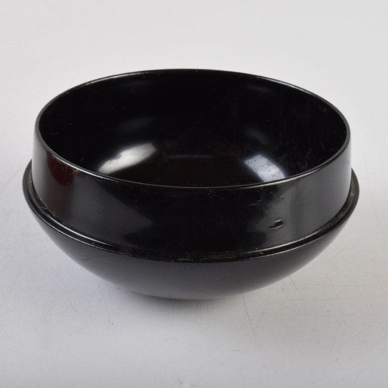 茶道具　中村湖彩作　鶴蒔絵　黒赤茶器　共箱　V　8582