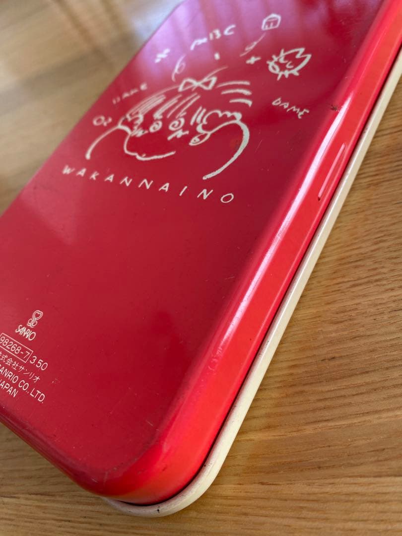 【激レア 昭和】サンリオ WAKANNAINO わかんないの 缶ペンケース