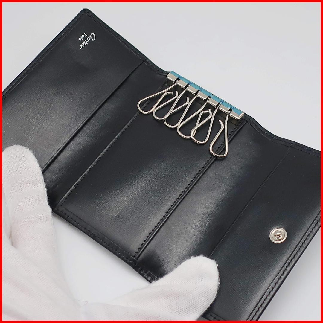 正規品 カルティエ Cartier キーケース 6連 黒 レザー C2金具 美品