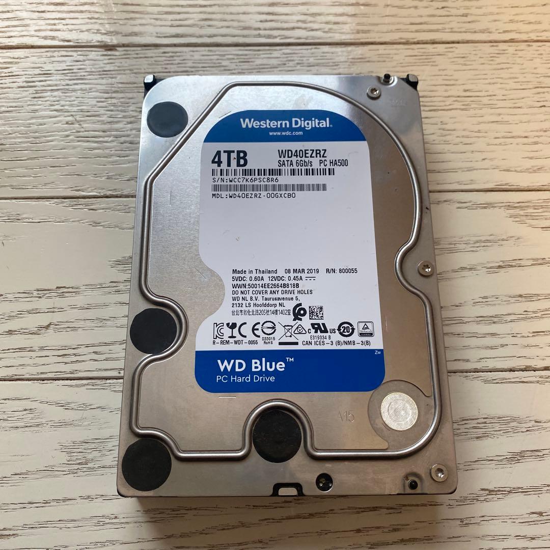 WD Blue 4TB 内蔵型ハードディスクドライブ