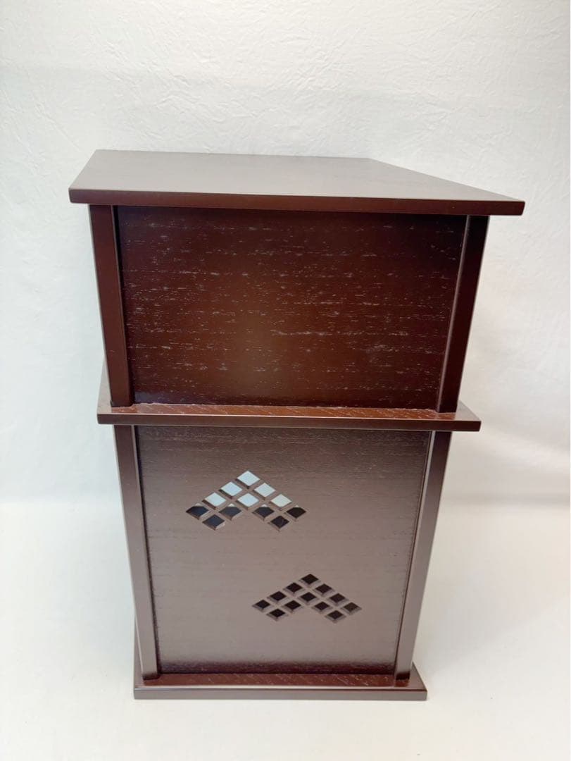 ほぼ未使用 茶道具 秀斎作 淡々斎好み 徒然棚 溜塗 組立式 元箱