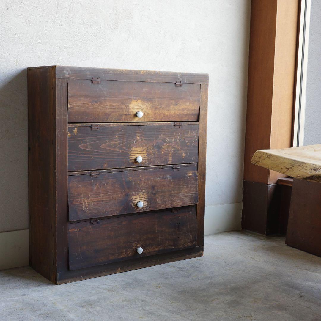 MM！古家具　パタパタ扉の収納棚　本棚