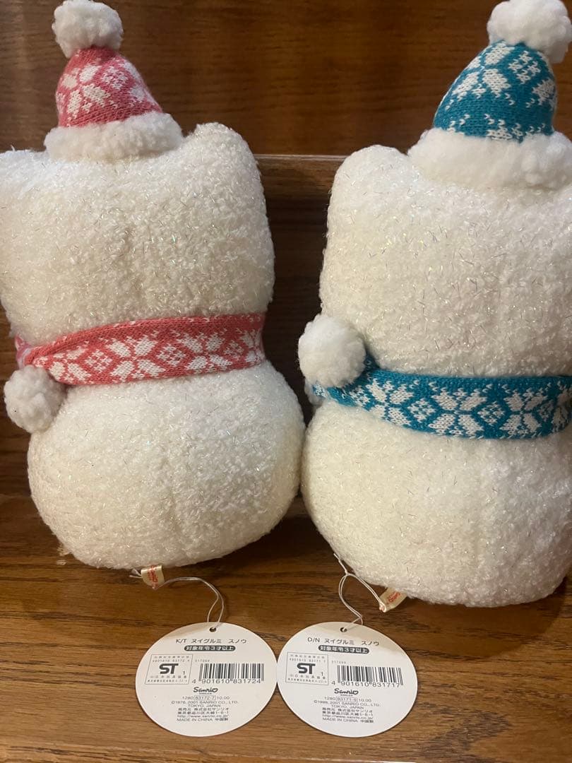 【タグ付き】ハローキティ　ダニエル 雪だるまぬいぐるみ スノウ