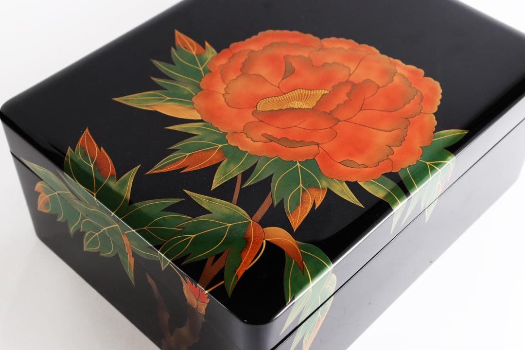 輪島塗　木谷信夫 文庫 蒔絵 文箱 硯箱