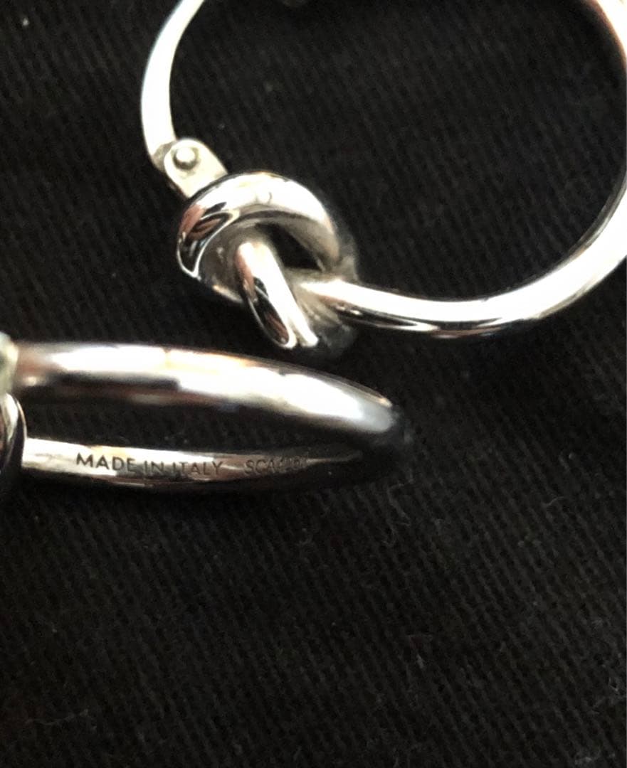 【CELINE】セリーヌ ノットスモールフープ ピアス♦︎シルバー