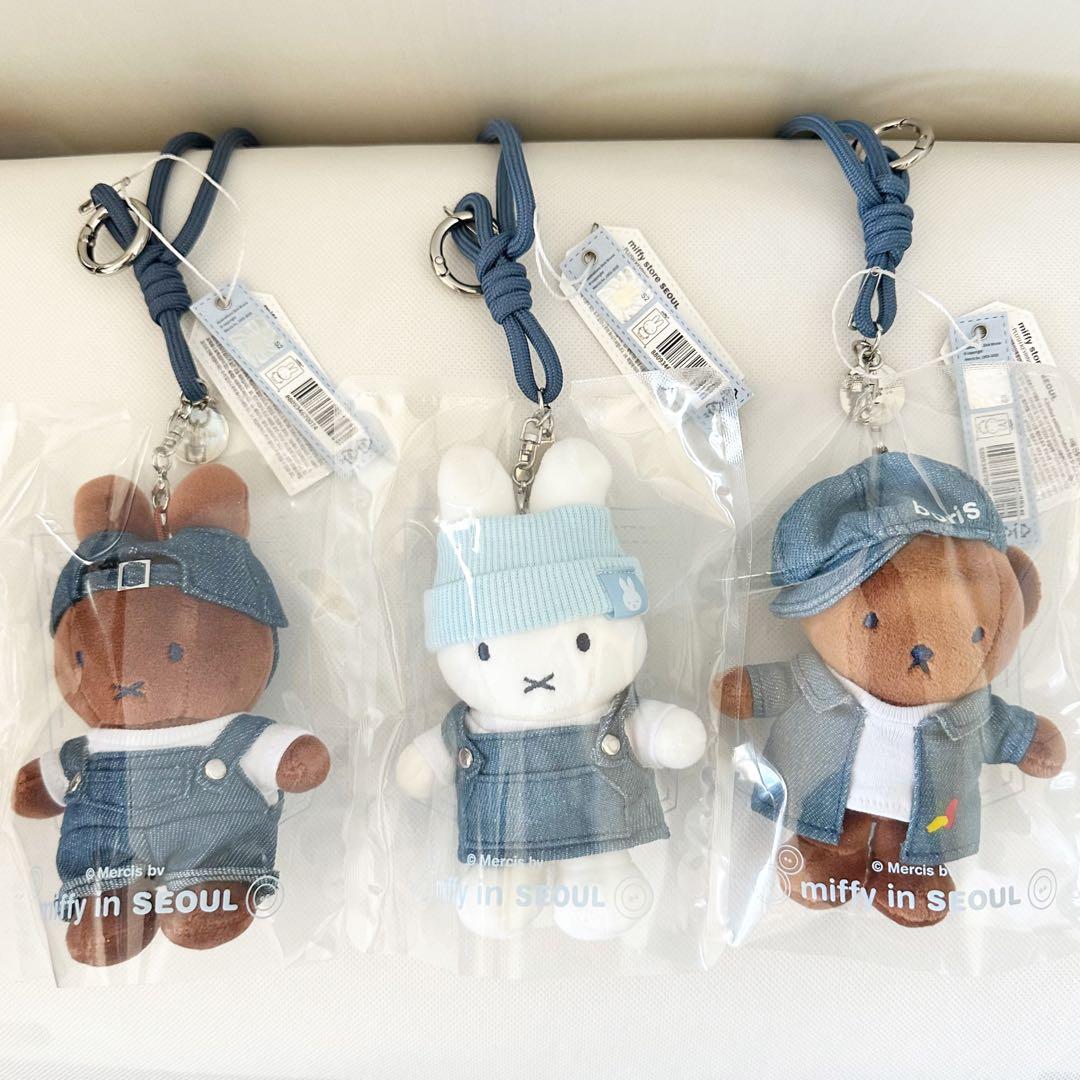韓国限定 ミッフィー ソウル デニム キーリング 3種セット