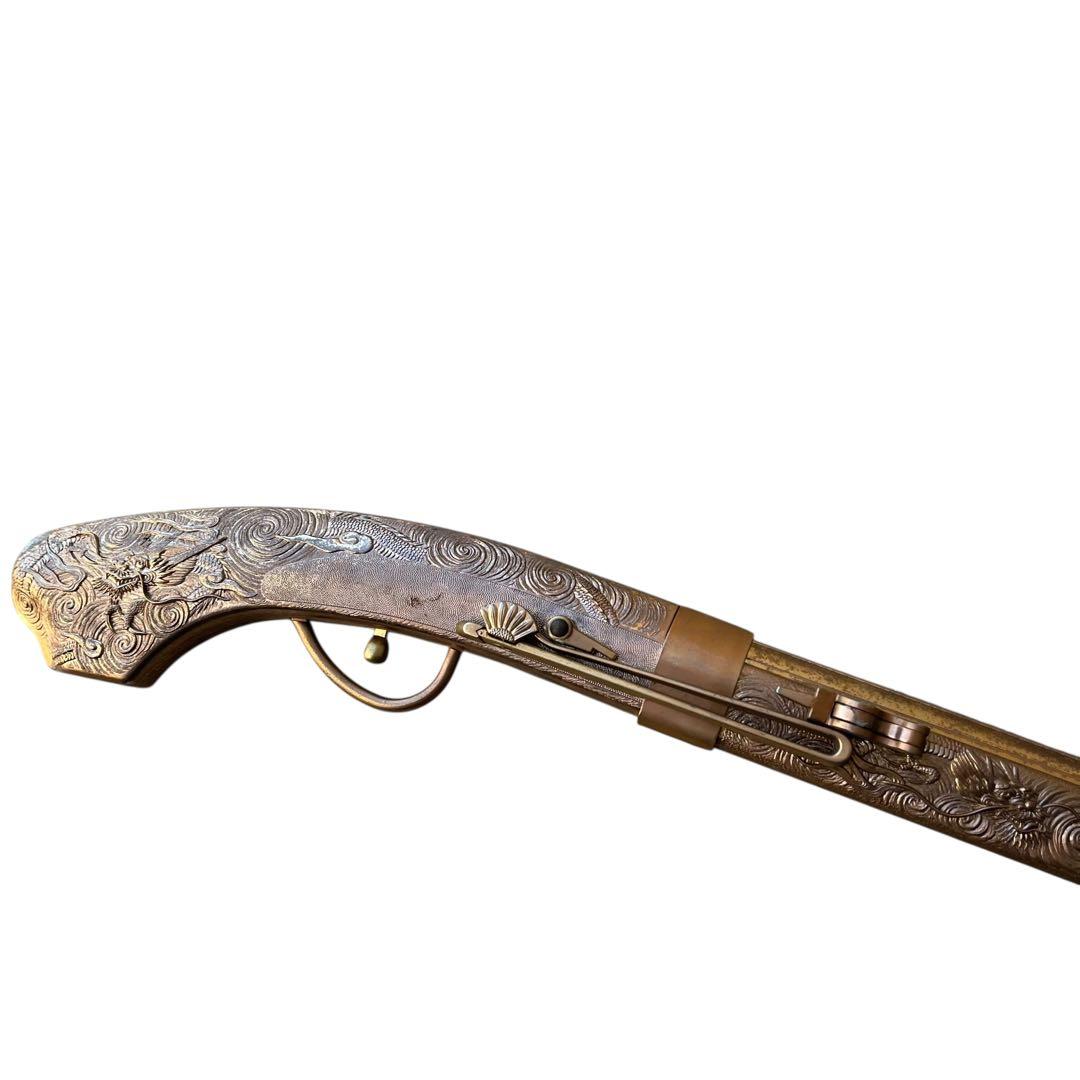古式銃 火縄銃 装飾銃 アンティーク調 金属製 全長110cm インテリア