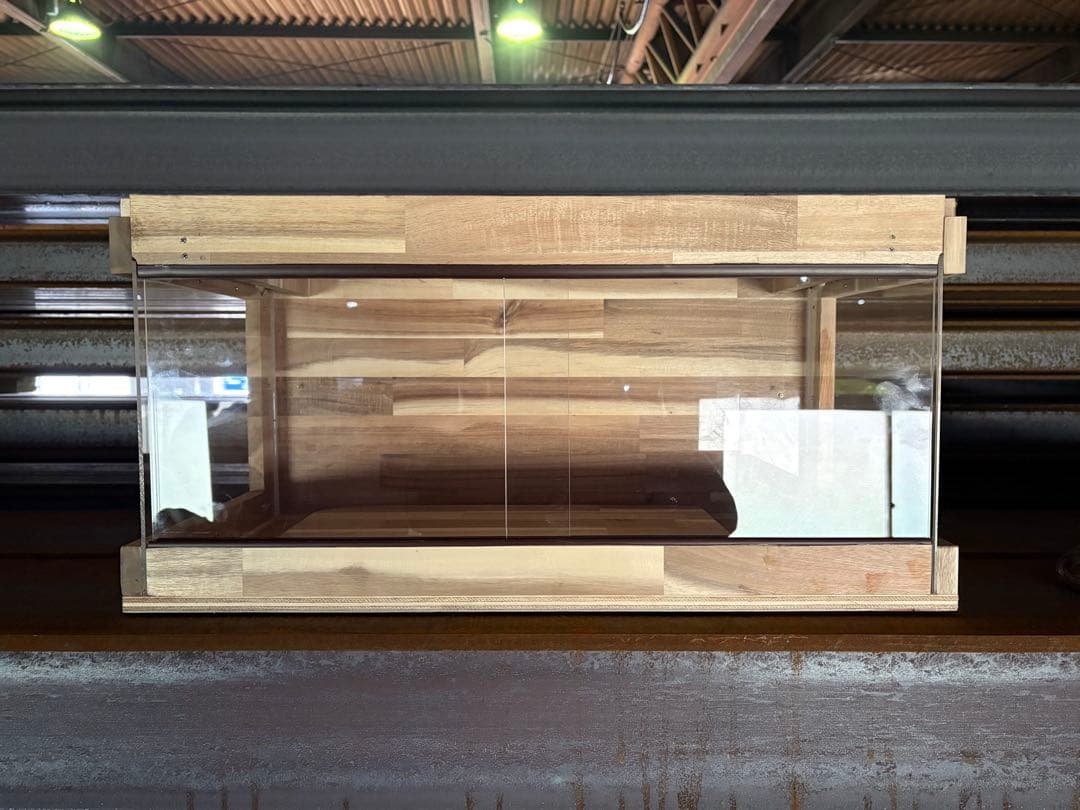 著名　アカシアサイドアクリル904545 温湿度計埋込　天板金網