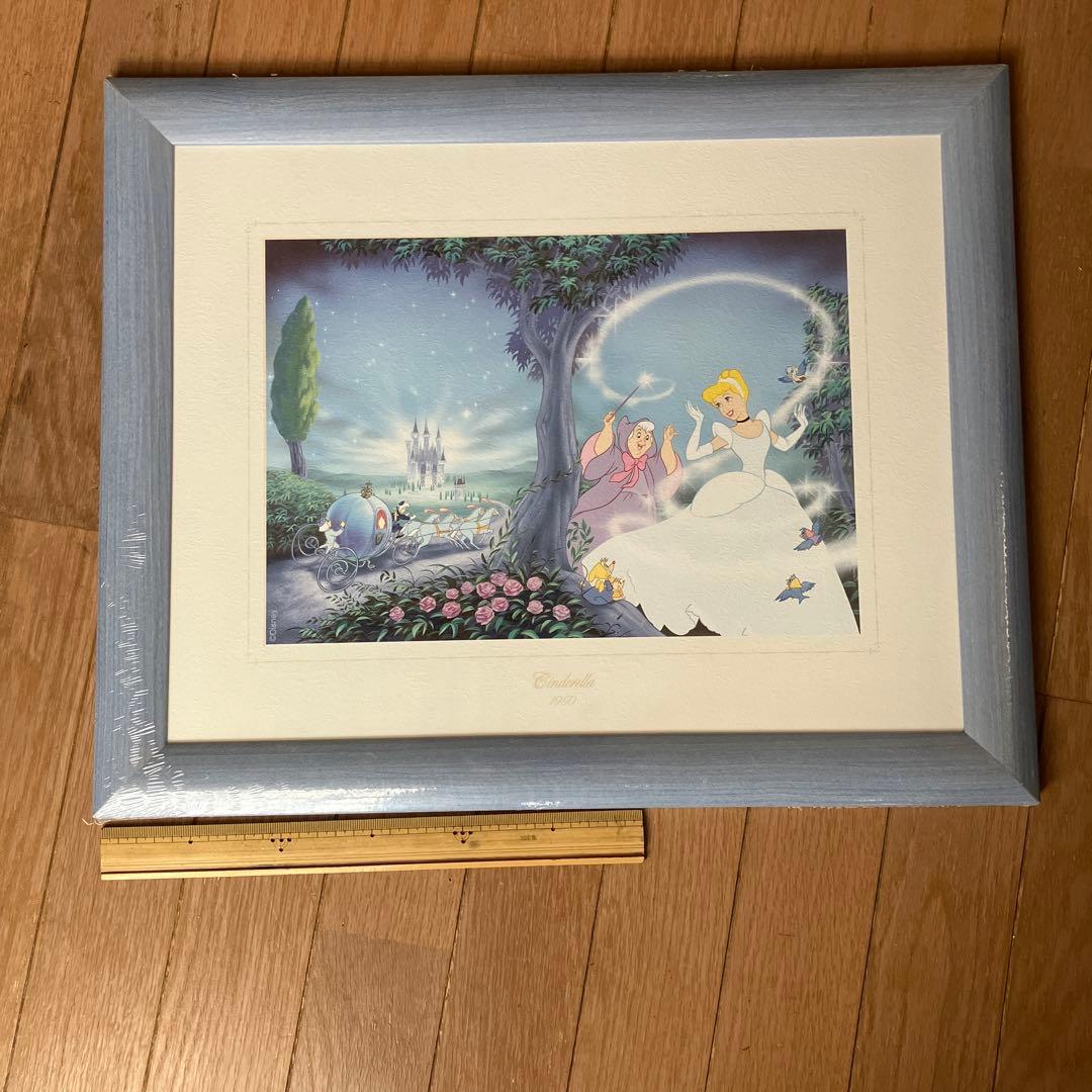 シンデレラ アート 水色額縁