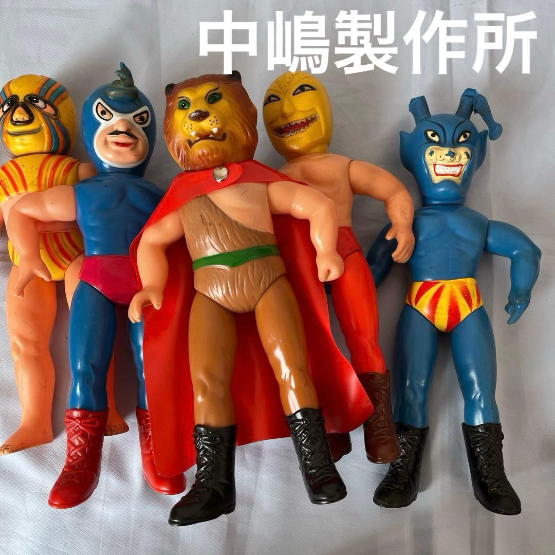 タイガーマスク　悪役5体セット　中嶋製作所　当時モノ