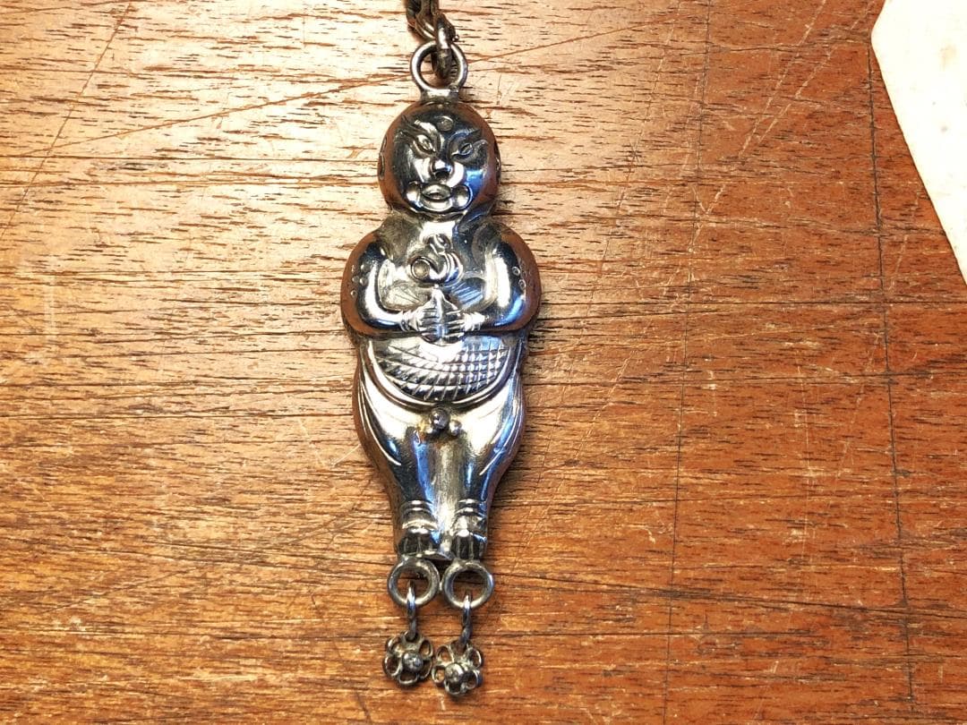 【 清朝時代 银小人 】　アクセサリー　陝西省文物　中華古玩