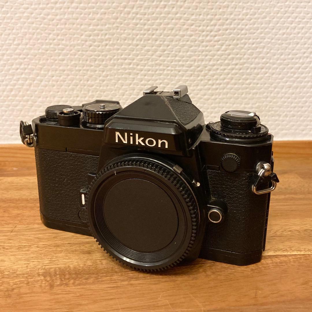 【精度確認済・モルト交換済】ニコン Nikon FE ブラック 黒 ボディ