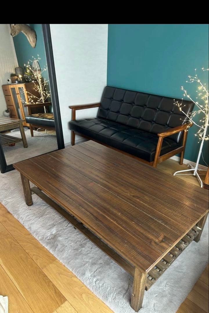 木製電気こたつ付き　ビンテージデザイン