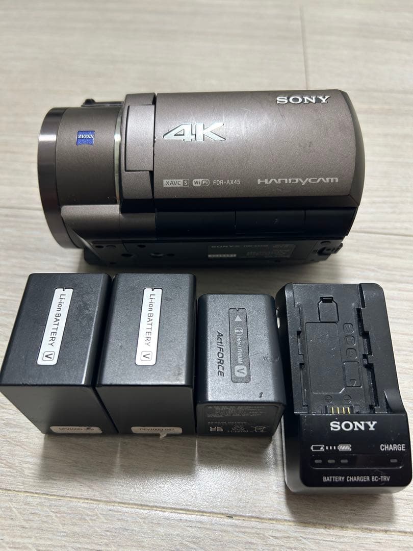 FDR-AX45A SONY 4K HANDYCAM 本体 バッテリー付き