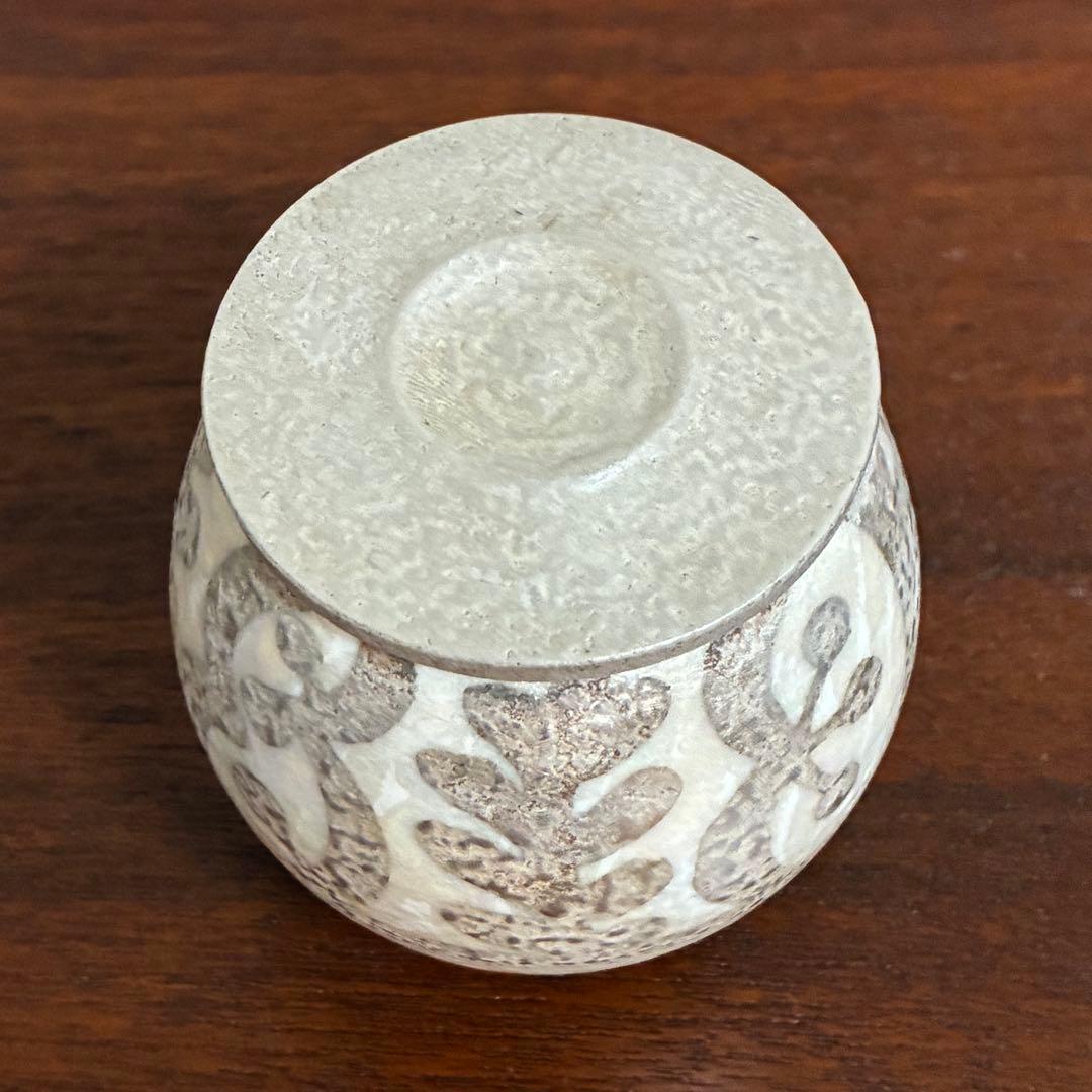 【値下げ】高橋朋子　薄器　蓋もの　茶道具　作家直筆共箱＆包布付き　未使用美品