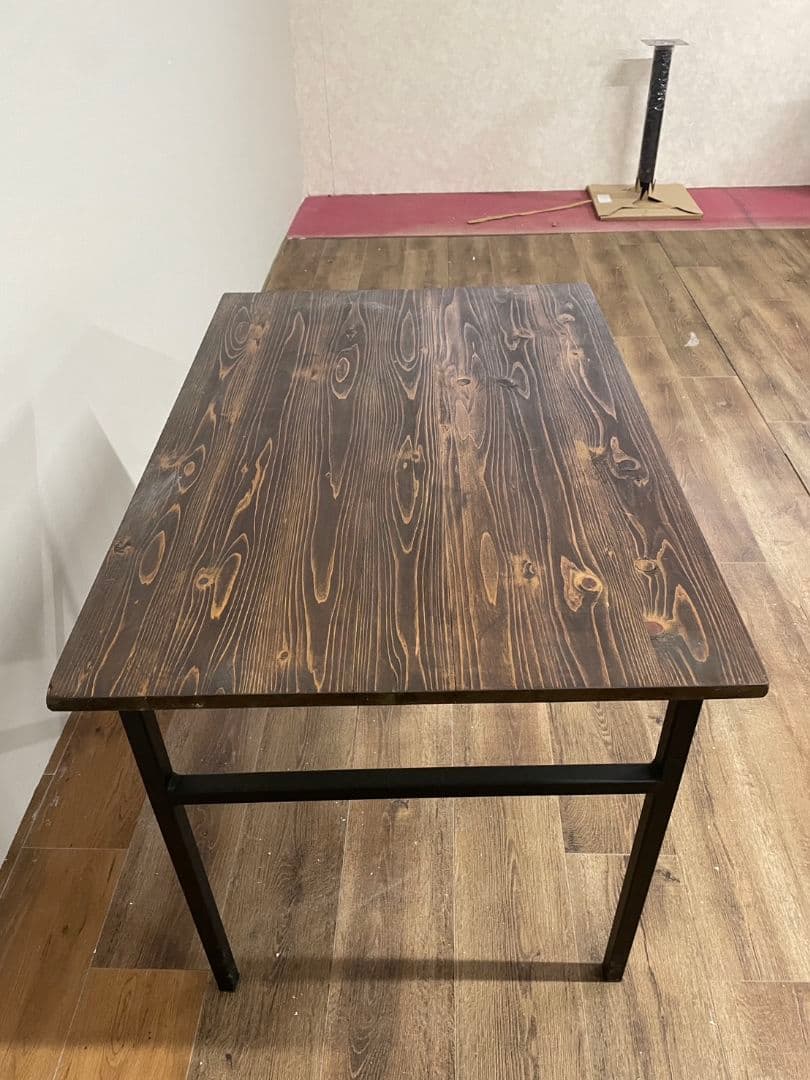 ウォールナット色　パソコンデスク　カウンターテーブル　幅90cm