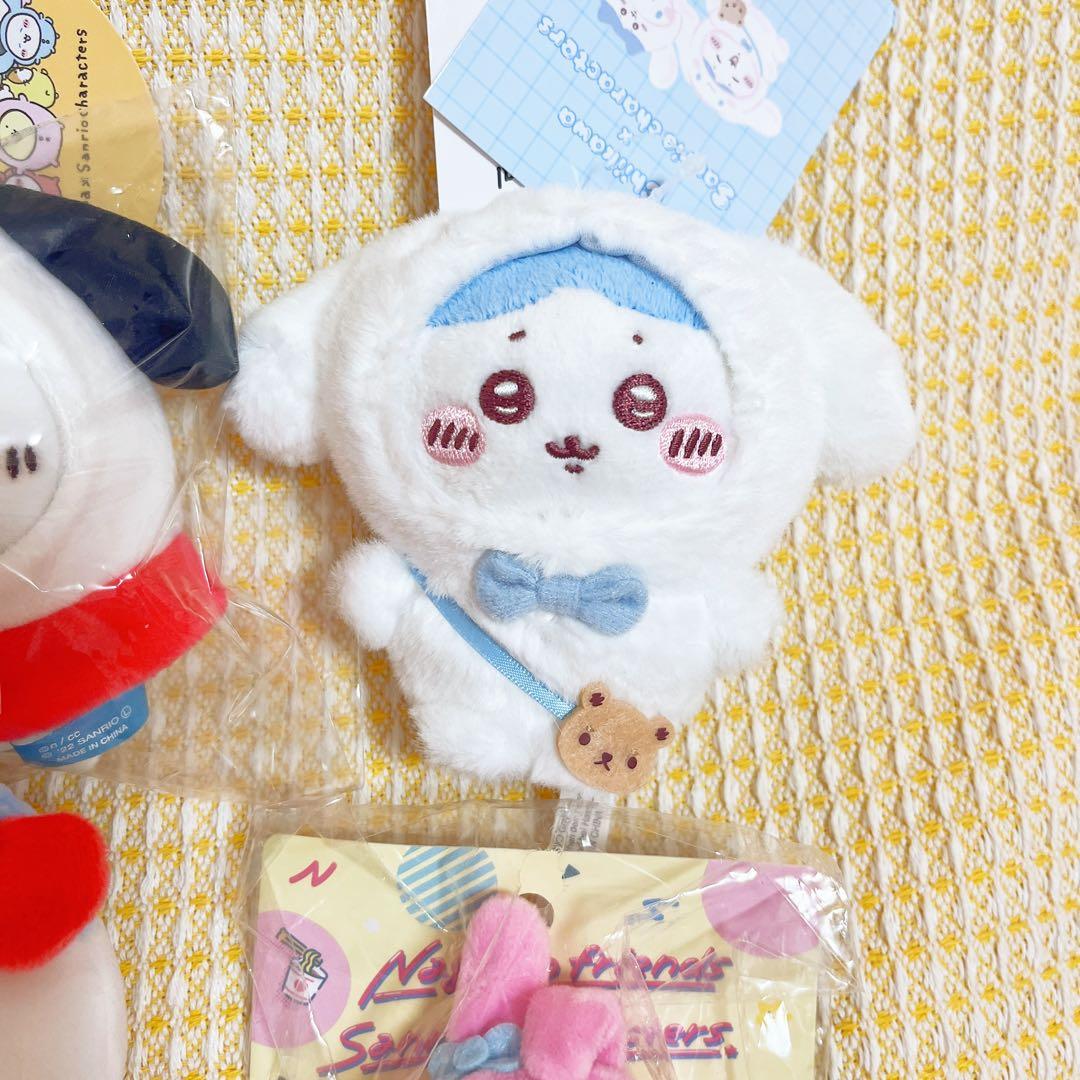ちいかわ　サンリオ　プチミニフードマスコット　ハチワレ　ポチャッコ　マイメロ