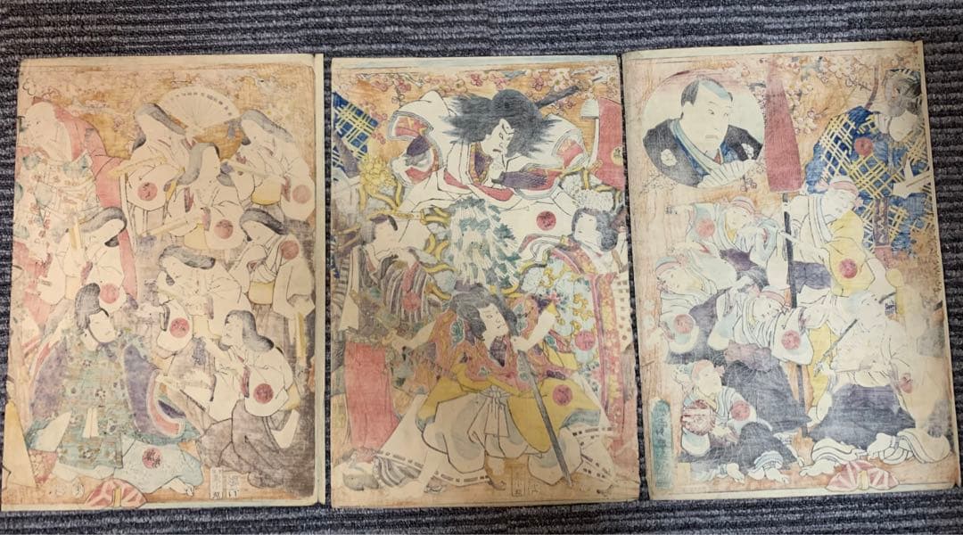 木版画 江戸時代 浮世絵師 歌川豊国 大判 木版浮世絵 武者絵 美人絵 日本画