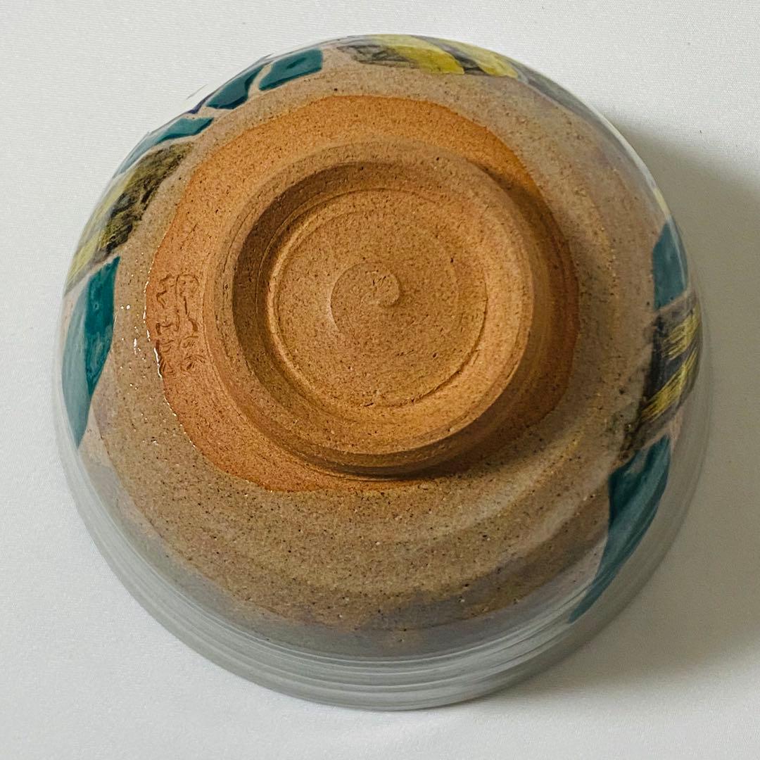 押小路窯 庄左ェ門 作 色絵 抹茶碗 茶道 茶道具 木箱 抹茶 茶碗 茶器