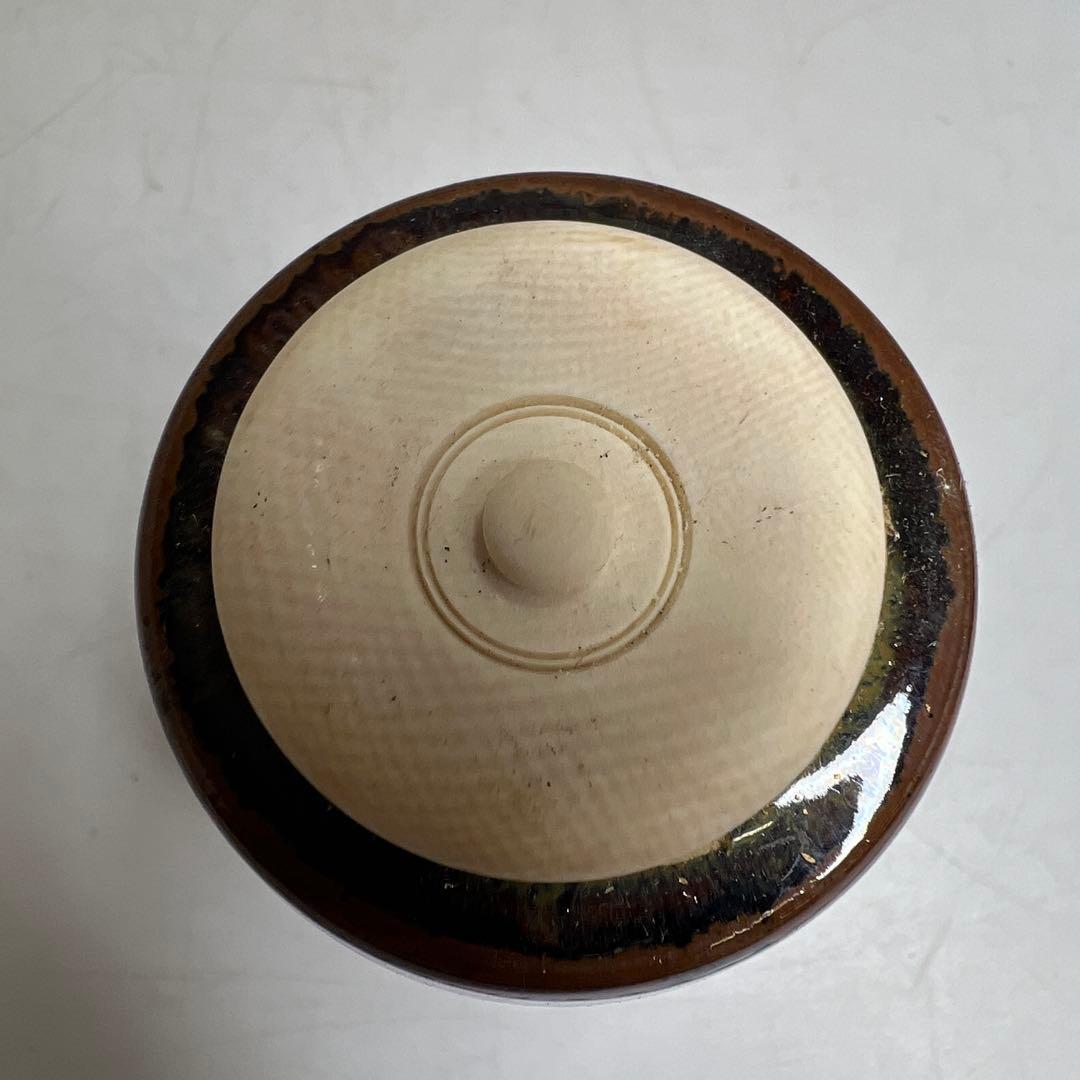 ☆茶3 十三代　高取八仙　茶入　共箱　高さ10.3cm 東K8-0125①