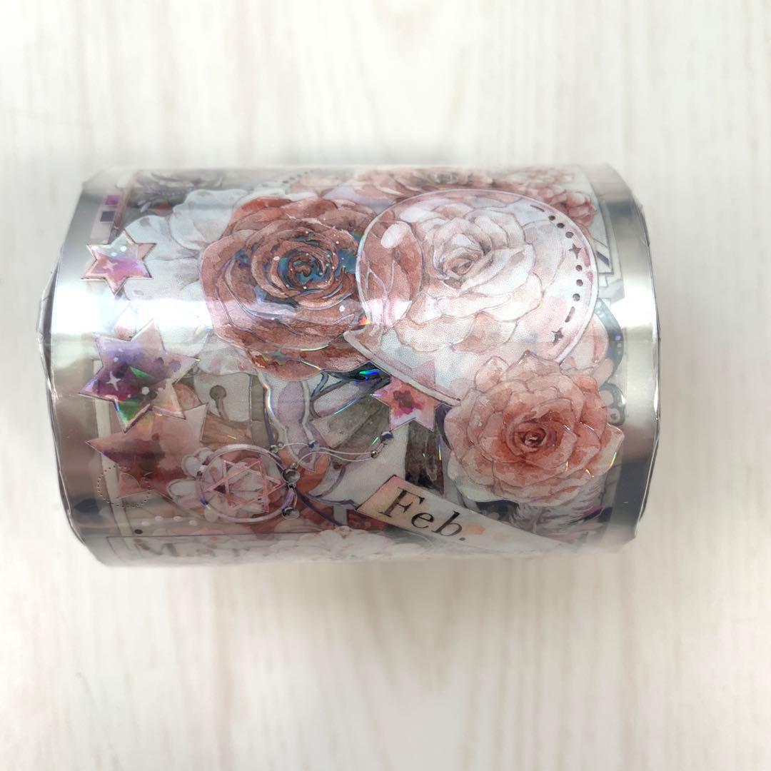 M1290.Wines 嫣红悠同 マスキングテープ 贝壳光PET