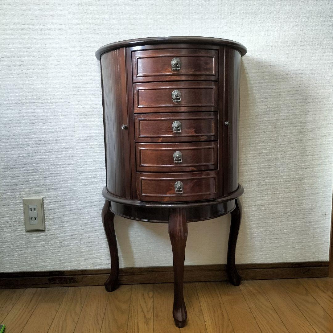 ヴィンテージ　アンティーク風　キャビネット　チェスト　ジュエリー　アクセ収納