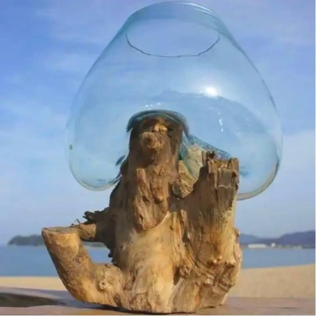 流木ガラス オブジェ超特大LH 花瓶 金魚鉢 ガーデニング テラリウム アート