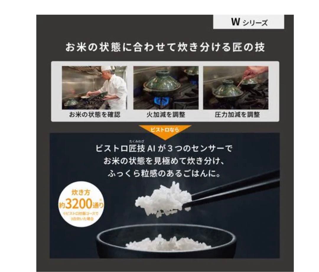 Panasonic bistro炊飯器 SR-W10BB 2025年製