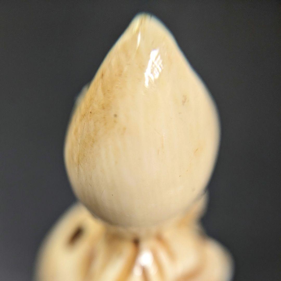 『酔猿』根付　置物　アンティーク　天然素材　彫刻 細密細工　骨董コレクション