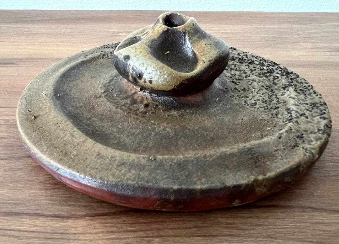 松笠靖彦 備前水指 茶道具 茶道 共箱 共布 備前焼 陶芸