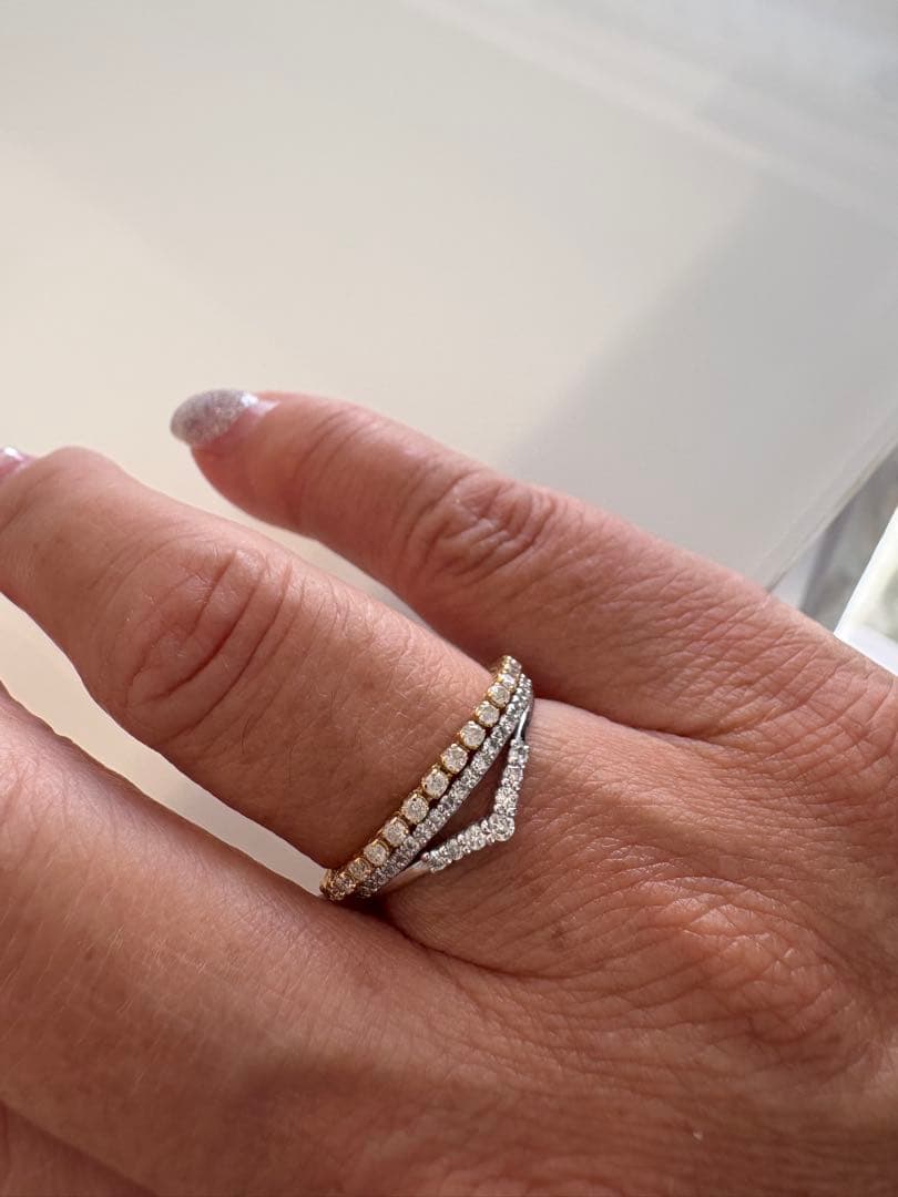 k18ゴールド✨ダイヤ0.45ct✨フルエタニティリング14号❣️