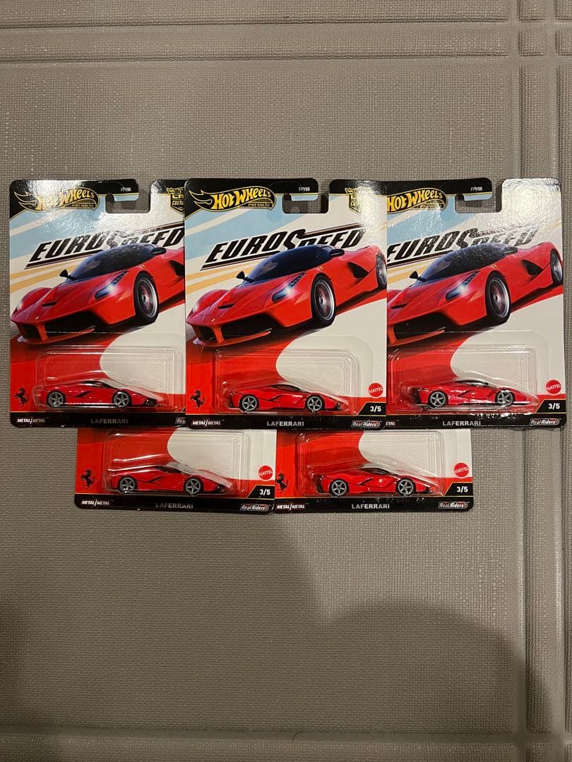 ホットウィール カーカルチャー ユーロスピード ラフェラーリ レッド 5個