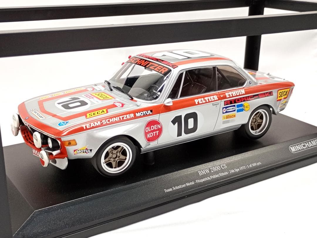 ミニチャンプス 1/18 BMW 2800 CS #10 スパ24H 1972