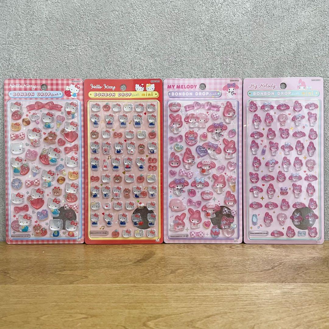【正規品】 ボンボンドロップシール サンリオ 大小セット♡♡キティ & マイメロ