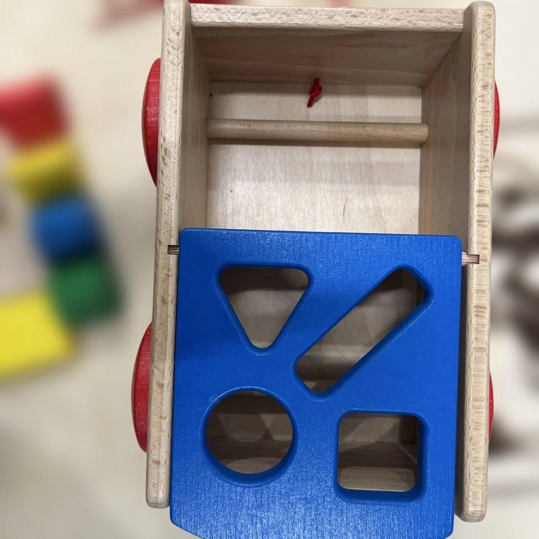 nic 車付ポストボックス　formen wagen 木製　つみき　くるま