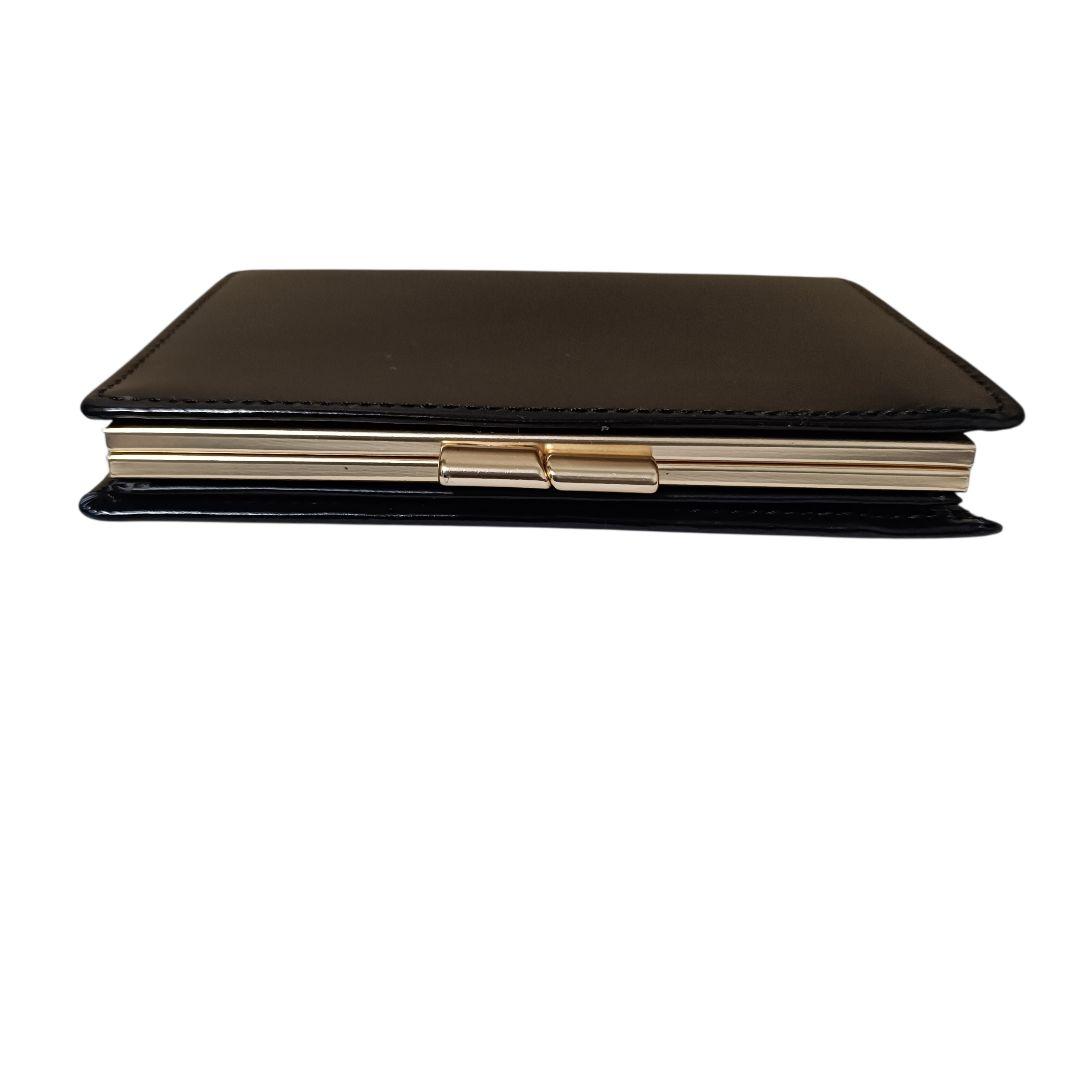 【美品】バーバリー 二つ折り財布 がま口 ゴールド金具 ノバチェック ブラック