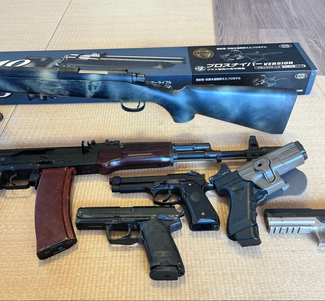 太*郎様 ミリタリー エアガン ガスガン セット売り AK74 東京マルイ 電動